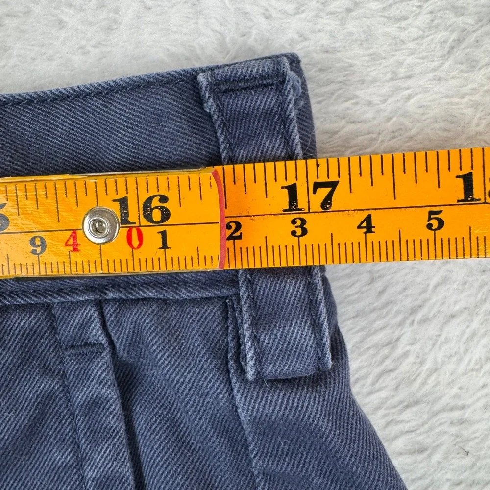 Brooks Brothers Chino Shorts Mens W34 Navy Blue Cotton Blend Casual Flat Front